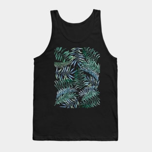 Green Tropical Leaves Tank Top